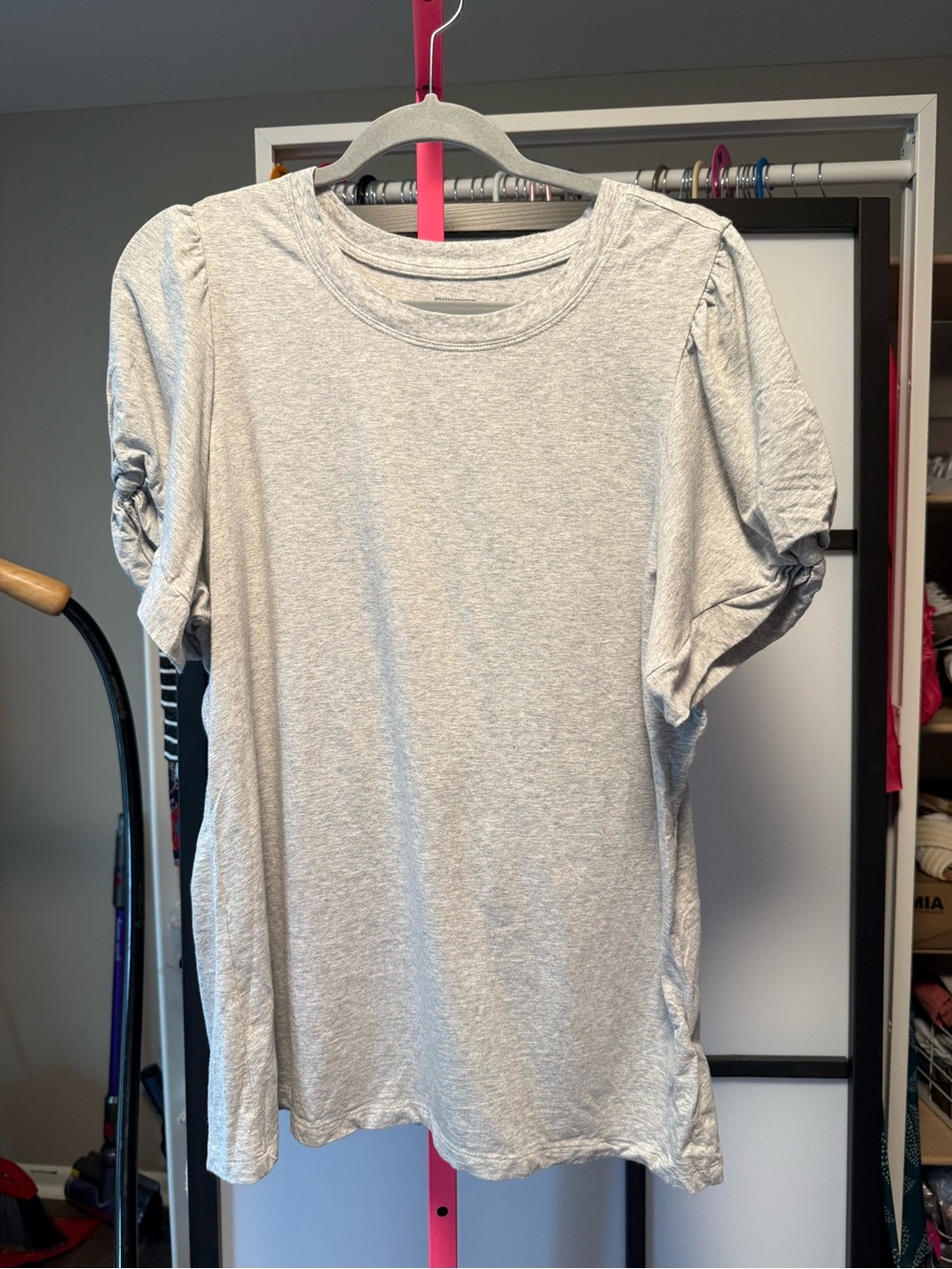 Amazon Essentials Puff Sleeve T-Shirt | Gray | XL | EUC